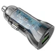 Зарядний пристрій hoco. Z47A Transparent Discovery Edition виходи Type-C 30W та USB 18W, підтримка швидкої зарядки для QC, для FCP, для AFC - зображення 3