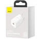 Сетевое зарядное устройство Baseus 25W 1Type-C Super Si Quick Charger QC3.0+PD3.0 3A White - изображение 10