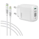 Сетевое зарядное устройство Intaleo TCGQPD120L (1USBx3A) White (1283126510007) + кабель Lightning - изображение 1