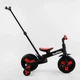 Детский трехколесный велосипед-трансформер Best Trike 23031 с родительской ручкой и съемными педалями, Черно-красный - изображение 4