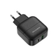 Мережевий зарядний пристрій BOROFONE BA46A Premium PD + QC3.0 (Type-C to Lightning) Black - изображение 1