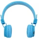 Беспроводные блютуз наушники для телефона и компьютера с микрофоном и MP3 плеером NIA-X2 для андроид и IOS радио FM Bluetooth 4.0 Синие - изображение 5