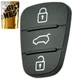 Гумові кнопки ключа KIA K2, K5, Rio, Picanto, Ceed, Cerato, Sportage, Hyundai I20, I30, IX35, I35, Elantra - зображення 1