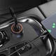 АЗУ Hoco Z46 Blue shield single port QC3.0 car charger set(Type-C) Metal Gray - изображение 2