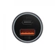 Автомобильное зарядное устройство Baseus Golden Contactor Max Dual Fast Charger Car Charger U+C 60W Dark Gray - изображение 2