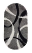 Пушистый ковер Super lux shaggy 1.5х3 м. Овал Gray 7368A - изображение 1
