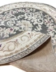 Класичний килим Flower 1.5x2.3 м. Овал сірий P659B - зображення 7