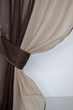 Комплект кухонних штор VR-Textil № 017к на карниз 1-1.5 м Венге з какао 170х265 см 2 шт (50-844) - зображення 3