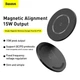 Бездротова зарядка Baseus Simple Magnetic Wireless Charger Швидка зарядка 15W Black (WXJK-E01) - зображення 14