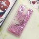 Чехол Glitter для Meizu M6 Note Бампер Жидкий блеск сердце розовый - изображение 1