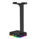 Підставка для навушників OEM G1 з RGB підсвіткою | тримач для гарнітури з 2 USB портами - зображення 3