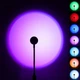 Світлодіодна атмосферна лампа захід сонця РГБ LED Sunset Lamp RGB проекційний світильник торшер на гнучкій ніжці 7 кольорів від USB - зображення 2