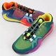 Круглі еластичні шнурки для взуття FASTLACES T2-6 Black Purple - зображення 5