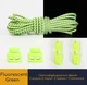 Шнурки для обуви со светоотражающим эффектом Fastlaces T2-4 Fluorescent Green 100 см - изображение 1