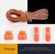 Шнурки для обуви со светоотражающим эффектом Fastlaces T2-4 Orange 100 см - изображение 1