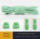 Круглі еластичні шнурки для взуття FASTLACES T2-6 White Green - зображення 1