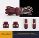 Шнурки для обуви со светоотражающим эффектом Fastlaces T2-4 Wine Red 100 см - изображение 1