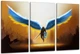 Модульна картина Абстракція Янгол Охоронець України Для вітальні, спальні, інтер'єру. Art-902_3_A ( 53x100см ) - изображение 1