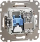 Розетка Schneider Electric RJ45 категория 6 UTP-TV Sedna Design Бежевая (SDD112469T) - изображение 3