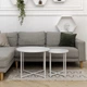 Комплект журнальних столів Модерн S+M Adore Decor Білий (метал/ламінована ДСП) (MOwK-dW) - зображення 2