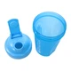Спортивная бутылка шейкер Lesko HC752 Blue 400ml с пружиной для смешивания жидкости питания спортсменов - изображение 2