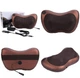 Подушка роликовый массажер для шеи спины и ног Massage Pillow от 12V и 220V (для дома и машины) Коричневая 4 ролика - изображение 4