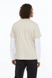 Футболка H&M Regular Fit M бежевий 0685816178 - зображення 3