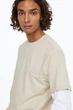 Футболка H&M Regular Fit M бежевий 0685816178 - зображення 4