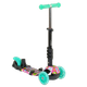 Трехколесный самокат со светящимися колесами и родительской ручкой 5 в 1 Best Scooter Бирюзовый с розовым - изображение 2