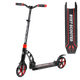 Самокат двоколісний з великими колесами та амортизаторами Best Scooter Чорний з червоним - зображення 1