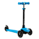 Трехколесный самокат со светящимися колесами и родительской ручкой Best Scooter Голубой - изображение 3