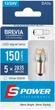 Лампа светодиодная Brevia S-Power T4W 150Lm 5x2835SMD 12/24V CANbus 2 шт (10219X2) - изображение 1