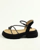 Босоножки со стразами Evromoda 36811440 черные кожа 39 - изображение 3