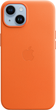 Etui Apple MagSafe Leather Case do Apple iPhone 14 Orange (MPP83) - obraz 1