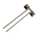 Полотенцедержатель двойной GLOBUS LUX SQ 9431-2 нержавеющая сталь - изображение 1