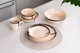 Сервиз из столовой посуды 6 предметов 1 персона Ardesto Liguria Cream каменная керамика бежевый - изображение 2