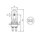 Лампа галогенна Osram 64222 10W 6V PG22 - зображення 3