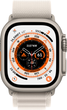 Smartwatch Apple Watch Ultra GPS + Cellular 49mm Titanium Case with Starlight Alpine Loop - Small (MQFQ3) - obraz 3