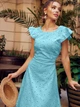 Платье миди женское Dressa 57139 50 Бирюзовое (2000405873771_D) - изображение 4