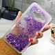 Чехол Glitter для Samsung Galaxy J7 2015 / J700 Бампер Жидкий блеск фиолетовый - изображение 1