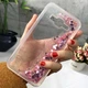 Чехол Glitter для Samsung Galaxy J7 2015 / J700 Бампер Жидкий блеск сердце розовый - изображение 5