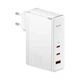 Мережевий зарядний пристрій Baseus 140W GaN5 Pro Fast Charger QC4.0+PD3.1 USB+2Type-C 5A + кабель Baseus Type-C to Type-C 240W 48V/5A 1м White (CCGP100202) - зображення 1