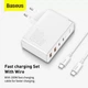 Зарядний Пристрій Baseus GaN2 Pro Quick Charger 2USB / 2Type-C / QC 4.0 + PD 3.0 100W / 5A + Кабель Type-C to Typc-C 100W / 5A / 1M (CCGAN2P-L02) White - зображення 10