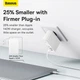 Мережевий зарядний пристрій Baseus 140W GaN5 Pro Fast Charger QC4.0+PD3.1 USB+2Type-C 5A + кабель Baseus Type-C to Type-C 240W 48V/5A 1м White (CCGP100202) - зображення 6