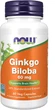 Натуральная добавка Гинкго Билоба Now Foods Ginkgo Biloba 60 мг 60 капсул - изображение 1