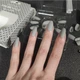 Накладні нігті із клеєм Technic Cosmetics Squareletto - Cool Grey 24 шт. Сірий - зображення 2