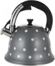 Чайник Kamille Whistling Kettle Grey 2.5л из нержавеющей стали со свистком (серый в горох) KM-1099-GR - зображення 1