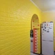 Декоративная 3D панель самоклейка под кирпич Желтый 700х770х7мм (010-7) - изображение 4