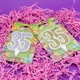 Свеча цифра для торта юбилейная 35 лет, Свеча для торта цифра 7,5 см, Свеча праздничная золотая/серебряная - изображение 1