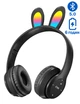 Навушники з вушками Бездротові дитячі LinkWitz B12 Чорні Bluetooth Мікрофон вбудований Bluetooth з підствіткою - зображення 1